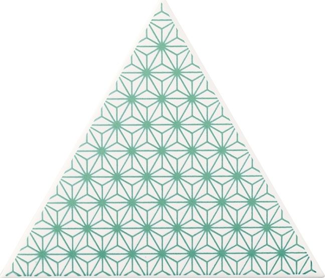 Керамическая плитка Petracers Triangolo Stella Verde Su Bianco 17x17
