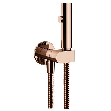 Gessi ELEGANZA Гигиенический душ с настенным держателем с подводом воды и шлангом 1250 мм., Copper PVD