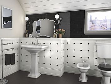 Вставка Ceramiche Grazia Vintage Tozzetto Black Luc 3x3