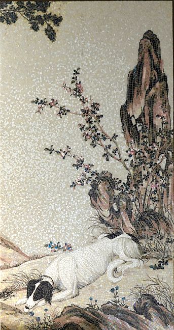 Панно ART NATURA Журавль и Гончая  140x280 см