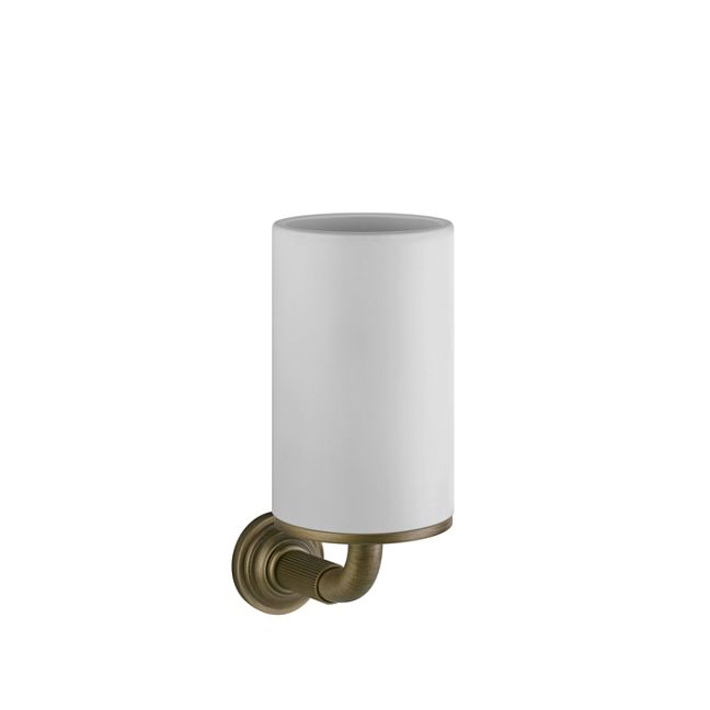 Gessi Venti20 Стакан подвесной, белый, фурнитура Antique Brass