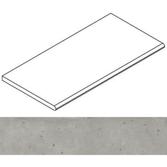 Italon Бордюр из керамогранита Avantgarde Silver Bordo 30x120 Grip