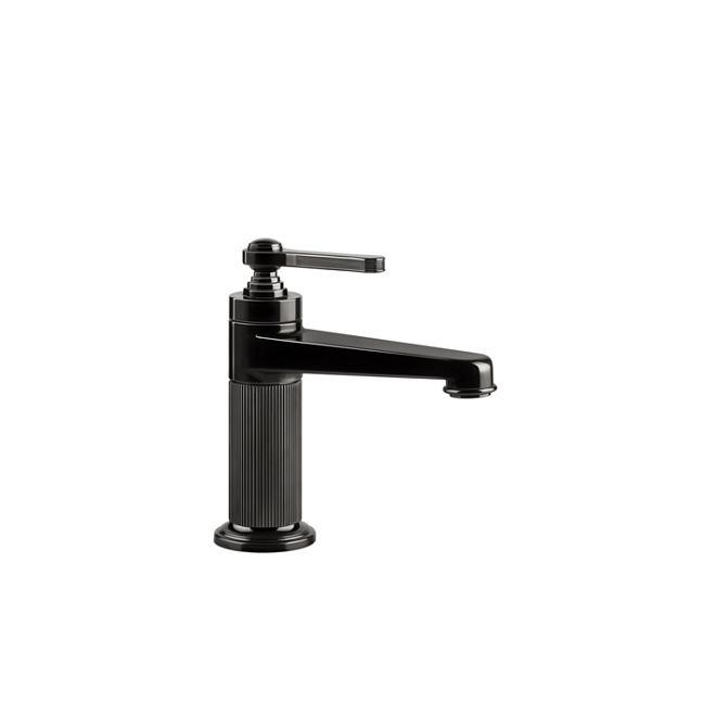 Gessi Venti20 Смеситель для раковины на 1 отверстие, однорычажный, без донного клапана, Black Metal PVD