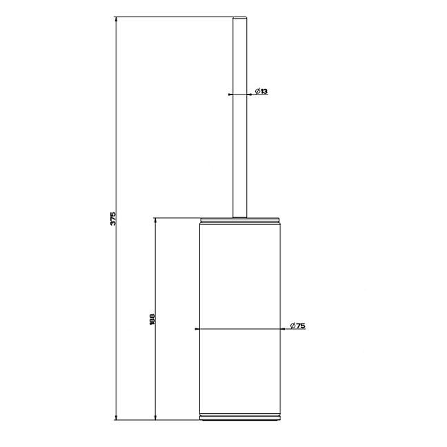 Gessi 316 Ершик напольный, steel brushed