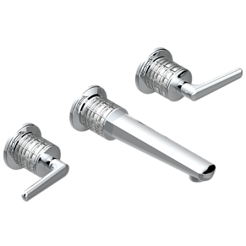 Смеситель THG System Cristal a manettes Внешняя часть, в стену для раковины на три отверстия с изливом ГОЛИАФ