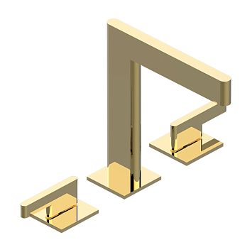 THG ICON-X METAL &Agravee; MANETTES Смеситель для раковины, 3 отв., с донным клапаном, цвет: полированное золото