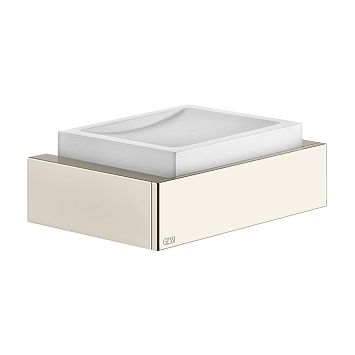 Gessi Rettangolo Мыльница настенная белая, Warm Bronze Br PVD