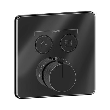 Gessi HI-FI Comfort Смеситель настенный встраиваемый, термостатический, с 2 запорными кнопками, Black Metal PVD