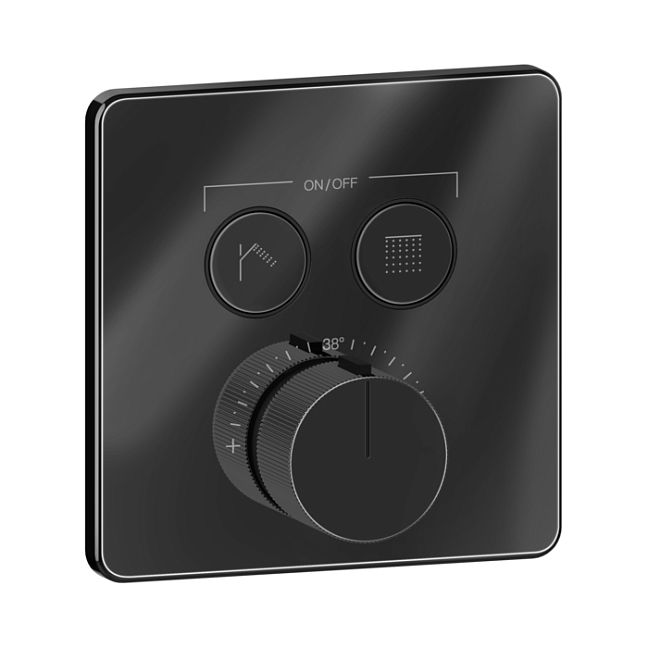 Gessi HI-FI Comfort Смеситель настенный встраиваемый, термостатический, с 2 запорными кнопками, Black Metal PVD