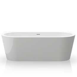 Пристенная акриловая ванна Knief Wall XS 165x75x58 см, цвет белый глянцевый, щелевой слив-перелив в цвете хром. купить в Москве: интернет-магазин StudioArdo