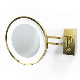 Decor Walther BS 36 LED Косметическое зеркало 22см, подвесное, увел. 3x, подсветка LED, цвет: золото купить в Москве: интернет-магазин StudioArdo