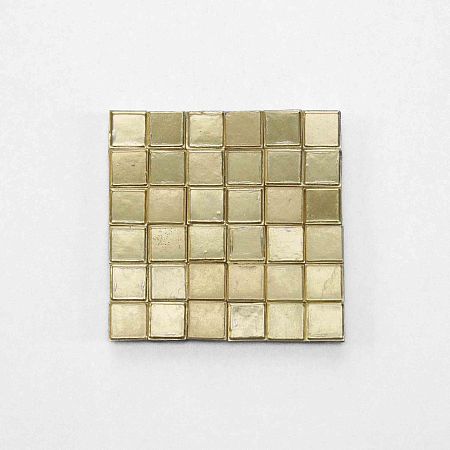 Agold Стеклянная мозаика 2x2 золото формованное гладкое желтое AFY-2021 сетка 327х327