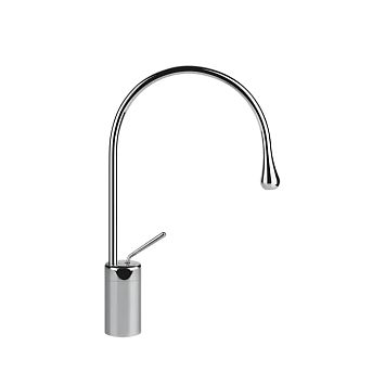 Gessi Goccia Смеситель для раковины на 1 отверстие, высокий, излив 244мм R=125, хром