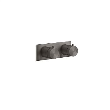 Gessi 316 Термостатический смеситель, с подключением на 3/4, фильтр, на 2 источника (внешняя часть), brushed black metal pvd