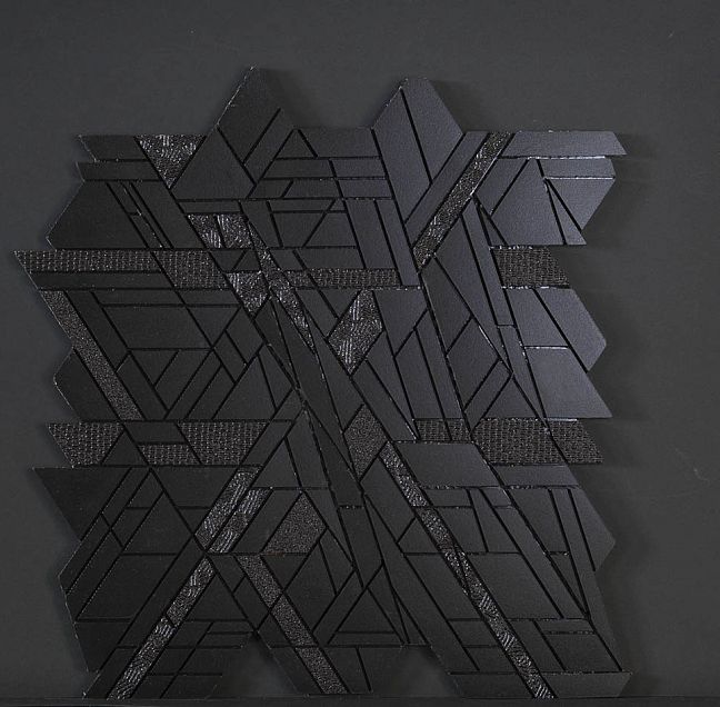 Микромозаика Sergio Savino Meteorite Decorato 25,3x26,7 Nero Africa
