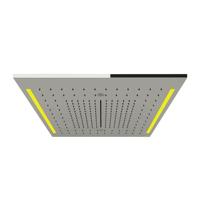 Gessi Rettangolo Colour Верхний душ 500х500 мм., встраиваемый в потолок, 3 режима, хромотерапия, внешняя часть, Mirror Steel