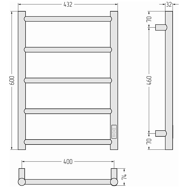Стилье Формат 27 Полотенцесушитель электрический 60x40 Белый
