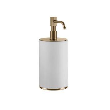 Gessi Venti20 Дозатор для жидкого мыла настольный, белый, фурнитура Warm Bronze Br. PVD