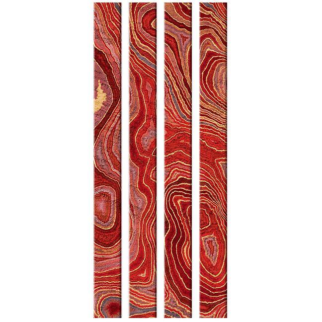 Стеклянный профиль Sicis You Glass  Pangea Red 26,2 x 300 x 6 мм