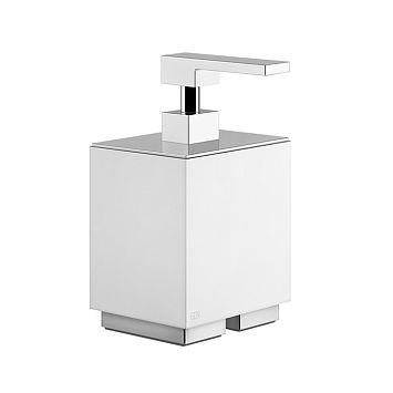 Gessi Rettangolo Дозатор для жидкого мыла настольный, хром/белый