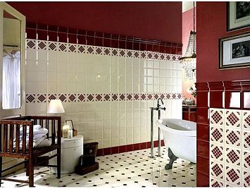 Керамическая плитка Tonalite Diamante Bordeaux 15x15 Lucida