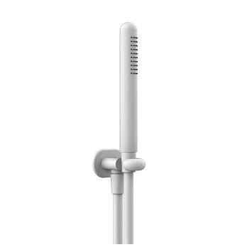 Gessi Goccia Душевой комплект: вывод воды на 1/2, держатель и ручной душ, белый