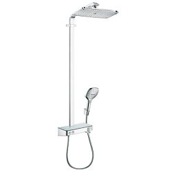 Душевая система Hansgrohe Raindance E 360 ST SHP, с верхним душем 36х19см., ручным дешем, и термостатическим смесителем, цвет: хром купить в Москве: интернет-магазин StudioArdo