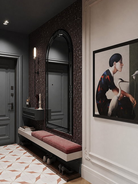 Мозаика ART NATURA Marble Mosaic Rosso Levanto 30,5x30,5