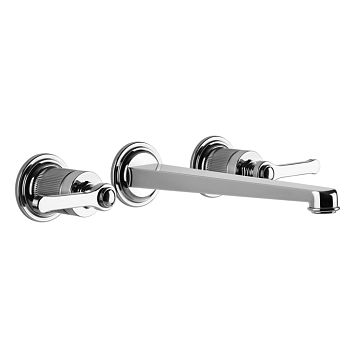 Gessi Venti20 Смеситель для раковины настенный, встраиваемый, двухвентильный, излив 243 мм., внешняя часть, хром
