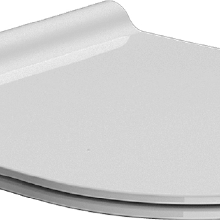 Сиденье для унитаза Norm тонкое из термоактивных смол с антибактериальным покрытием и плавным спуском soft-close к арт. 9418 белый (MS76SN11)