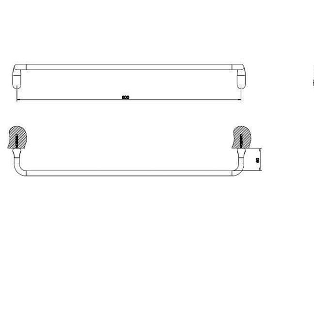 Gessi Goccia Полотенцедержатель 60см, хром