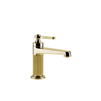Gessi Venti20 Смеситель для раковины на 1 отверстие, однорычажный, в комплекте с донным клапаном, Gold PVD