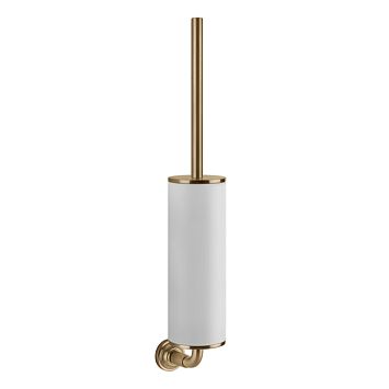 Gessi Venti20 Ершик для унитаза подвесной, белый, фурнитура Warm Bronze Br. PVD