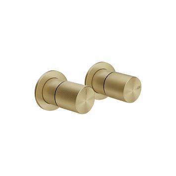 Gessi Habito Внешная часть встраиваемого смесителя для душа на 2 позиции, Brushed Brass PVD
