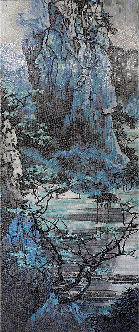 Панно мозаичное ART NATURA Каскад Гор  120x300 см