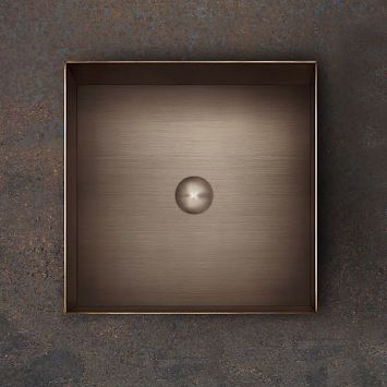 Gessi 316 Раковина 400x400 мм., для установки на столешницу, без перелива, нержавеющая сталь, Copper Brushed PVD