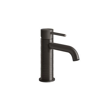 Gessi 316 Смеситель для раковины на 1 отверстие, без донного клапана, излив 123мм, brushed black metal pvd
