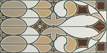 Керамическая плитка Ceramiche Grazia Venice Pannello Fenice Caramel Craquele  (2 pz) 40x80