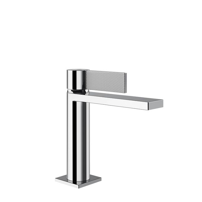 Gessi Inverso Diamantato Смеситель для раковины с донным клапаном Stop Go и соединительными шлангами, хром