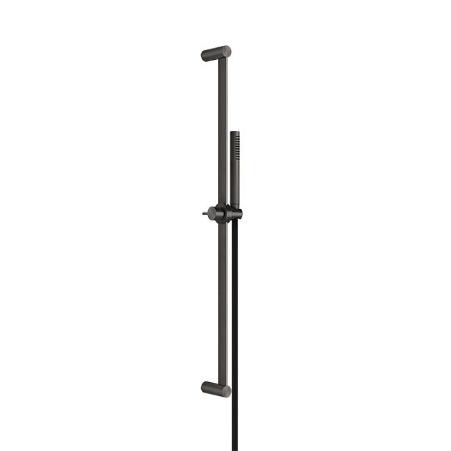 Gessi 316 Штанга в комплекте с душевой лейкой с легкой очисткой, шланг 1,50 м, brushed black metal pvd
