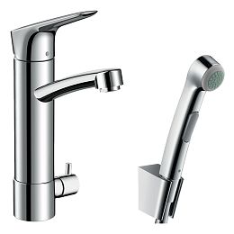 Смеситель для раковины Hansgrohe Talis на 1 отв., с ручной лейкой, цвет: хром купить в Москве: интернет-магазин StudioArdo