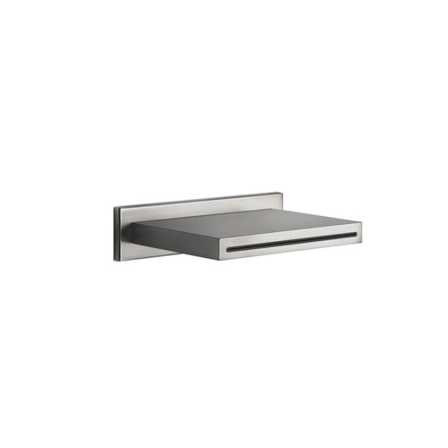 Gessi Rettangolo Каскадный излив для душа настенный, для монтажа с удаленным управлением (не входит в комплект), шлифованная сталь