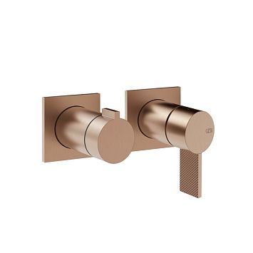 Gessi Inverso Diamantato Внешняя часть настенного смесителя для душа на 2 выхода, Copper Brushed PVD