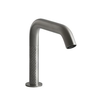 Gessi 316 Intreccio Смеситель для раковины, электронный, с кран-фильтром для регулировки температ и напора воды, выс излива 150 мм, Steel Brushed