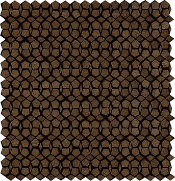 Микромозаика  Sergio Savino Pentagoni 30х30.8см, настенная, цвет: Old Bronze
