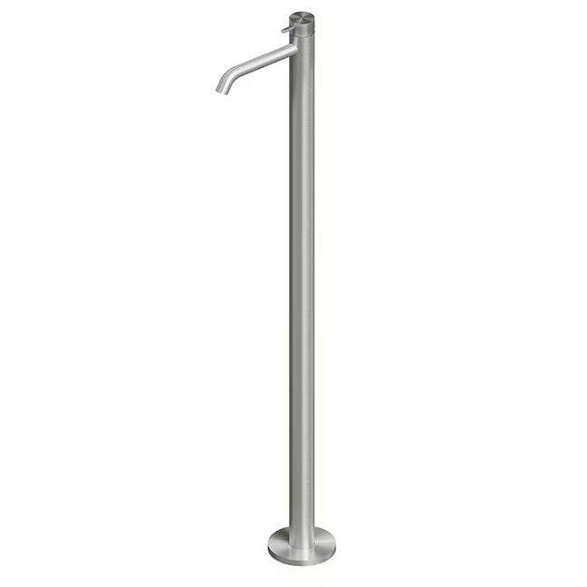 QuadroDesign Source 1205AS/1 Смеситель для раковины напольный, цвет brushed stainless steel