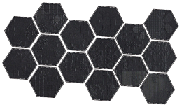 Керамогранит Mutina Dechirer Mosaico Random Decor Nero Matt 22x45 купить в Москве: интернет-магазин StudioArdo