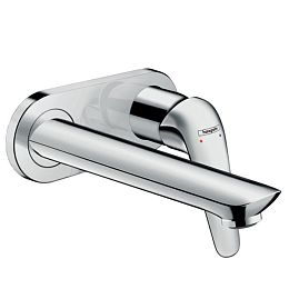 Смеситель для раковины Hansgrohe Novus Однорычажный излив 195 мм, настенный, скрытый монтаж, внешняя часть, цвет: хром купить в Москве: интернет-магазин StudioArdo