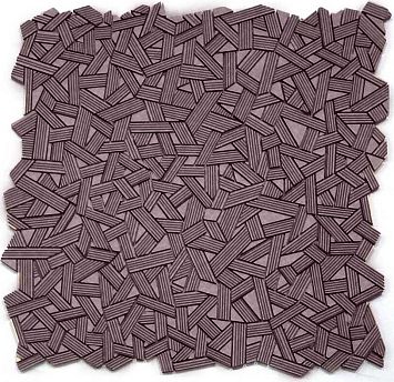 Микромозаика Sergio Savino Fasce Rigate 30x30 Purple Brown