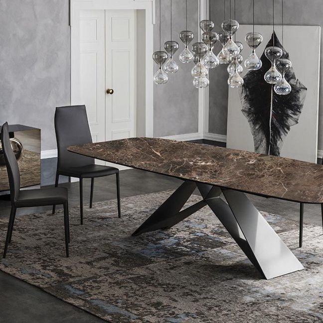 Стол ART NATURA Casa  Tavoli BRAHMS 2000х1000мм; столешница Rettangolo, мрамор - Emperador